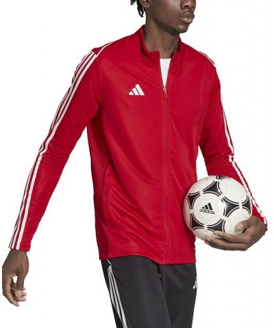 Men's Tiro 23 Slim-Fit Performance 3-Stripes Track Jacket Red $29.90 Jackets