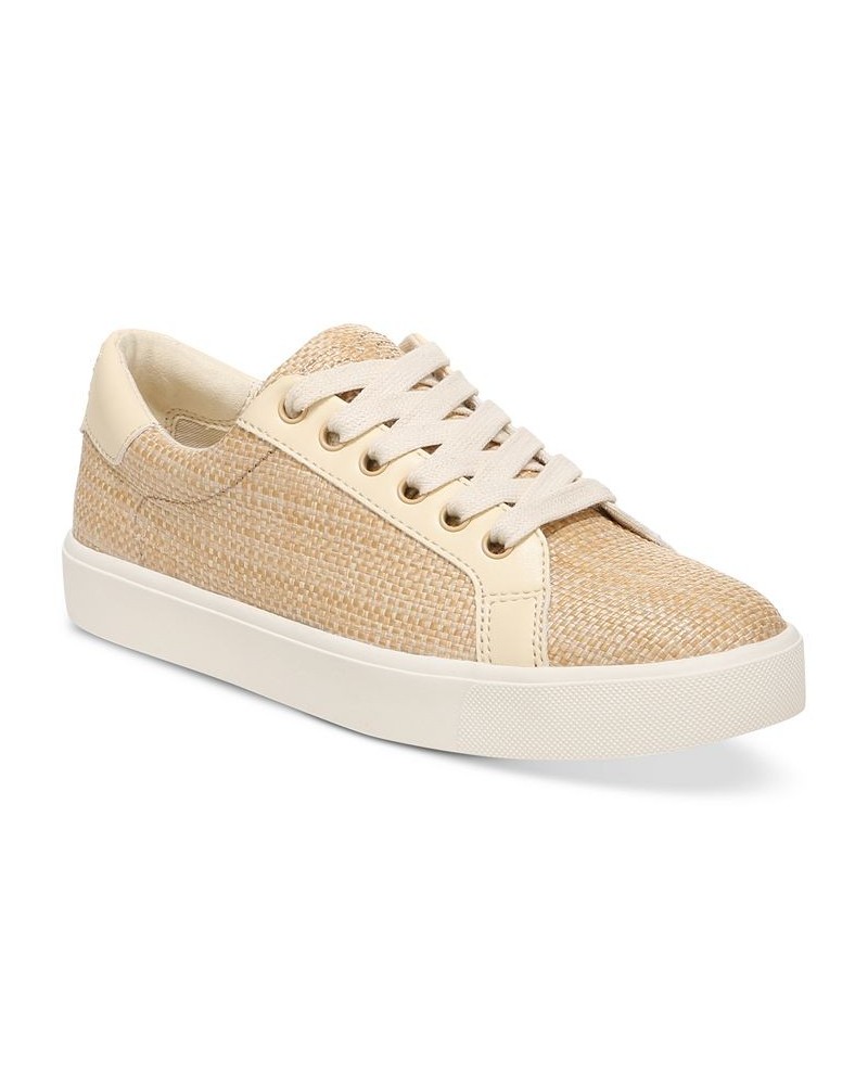 Ethyl Lace-Up Low-Top Sneakers Tan/Beige $36.80 Shoes