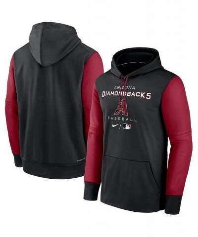 Men's Black and Red Arizona Diamondbacks Authentic Collection Performance Hoodie $40.50 Sweatshirt