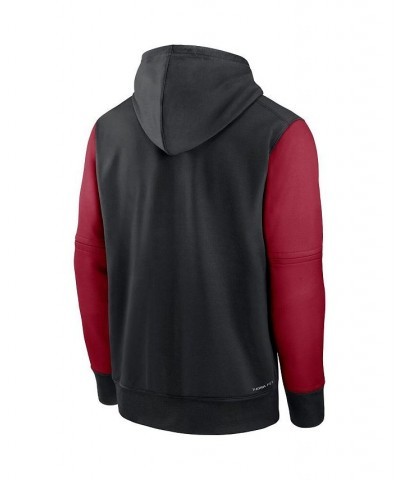 Men's Black and Red Arizona Diamondbacks Authentic Collection Performance Hoodie $40.50 Sweatshirt