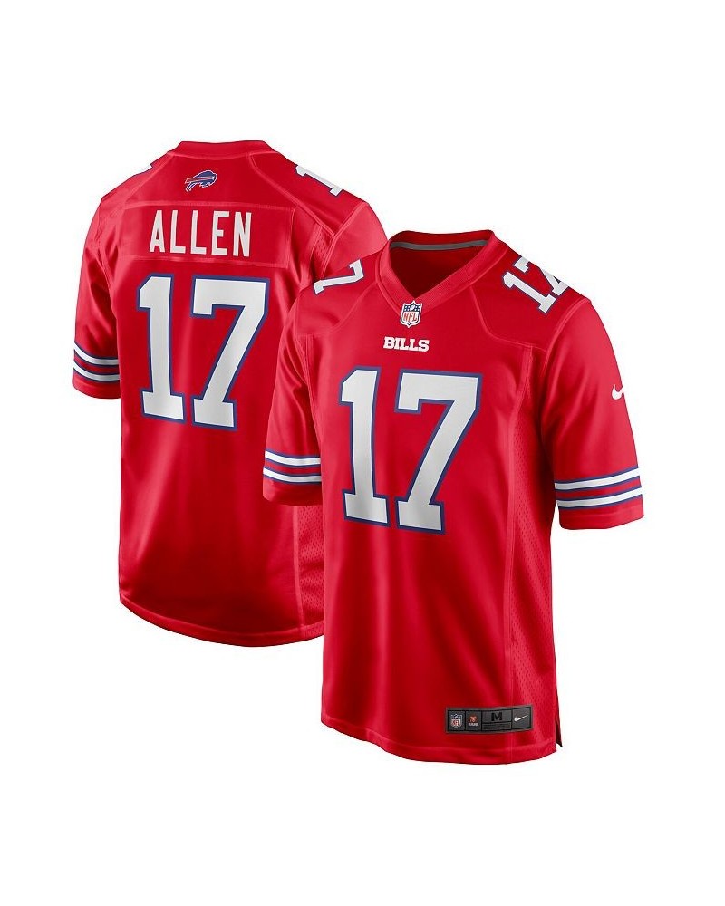 Men's Josh Allen Red Buffalo Bills Alternate Game Jersey $47.08 Jersey