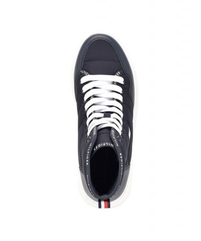 Women's Gemmy High Top Lace Up Sneakers Blue $51.48 Shoes