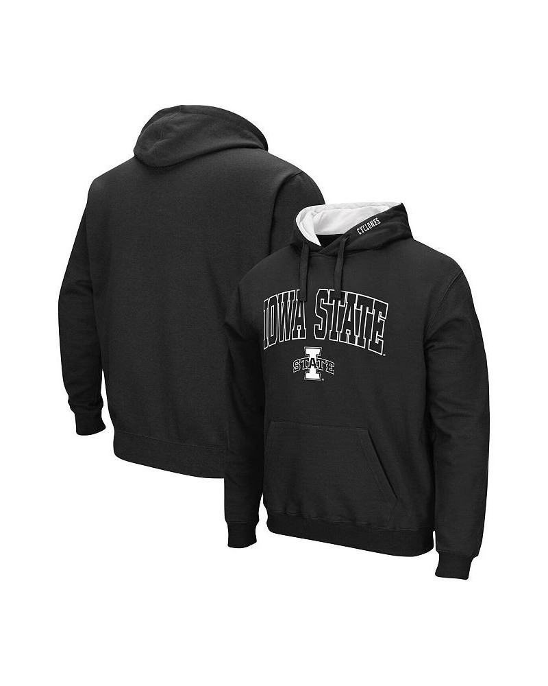 Men's Black Iowa State Cyclones Arch & Logo 3.0 Pullover Hoodie $27.00 Sweatshirt