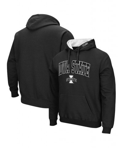 Men's Black Iowa State Cyclones Arch & Logo 3.0 Pullover Hoodie $27.00 Sweatshirt