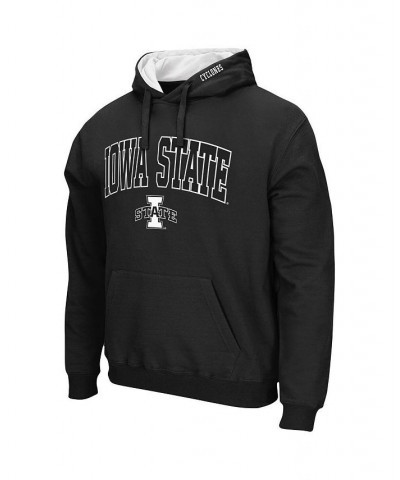 Men's Black Iowa State Cyclones Arch & Logo 3.0 Pullover Hoodie $27.00 Sweatshirt