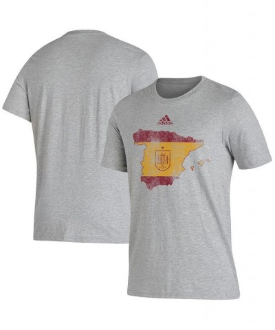 Men's Heather Gray Spain National Team Worn Flag T-shirt $22.79 T-Shirts