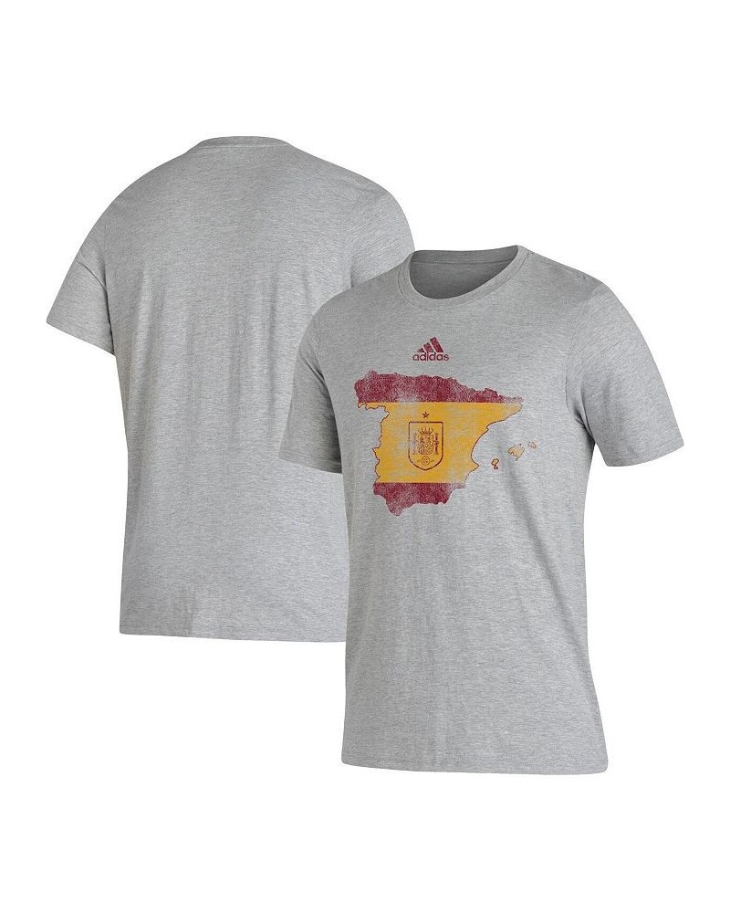 Men's Heather Gray Spain National Team Worn Flag T-shirt $22.79 T-Shirts