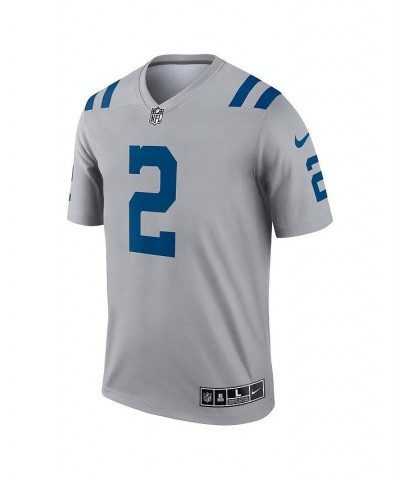 Men's Carson Wentz Gray Indianapolis Colts Inverted Legend Jersey $43.00 Jersey