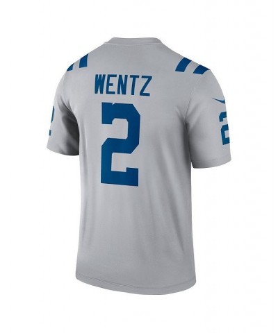 Men's Carson Wentz Gray Indianapolis Colts Inverted Legend Jersey $43.00 Jersey