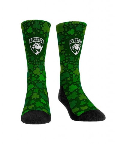 Men's and Women's Socks Florida Panthers St. Patty's Day Shamrock Crew Socks $17.39 Socks