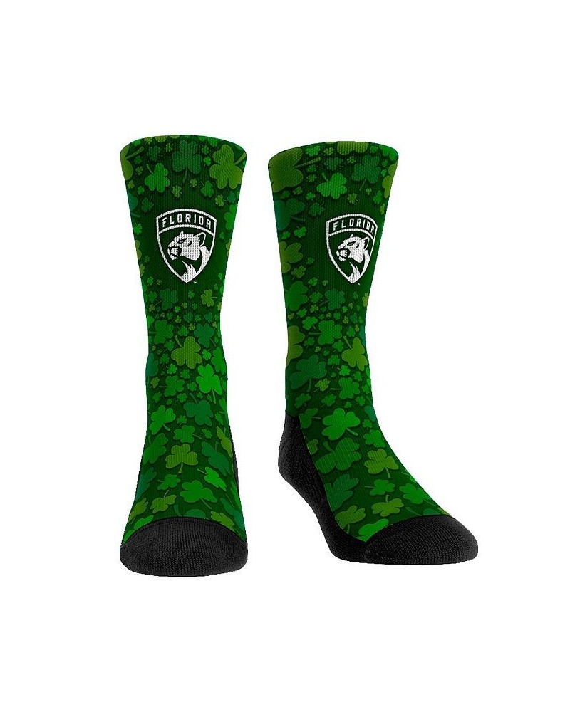 Men's and Women's Socks Florida Panthers St. Patty's Day Shamrock Crew Socks $17.39 Socks