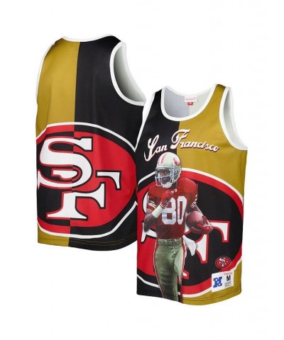 Men's Jerry Rice Black, Gold San Francisco 49ers Retired Player Graphic Tank Top $38.95 T-Shirts