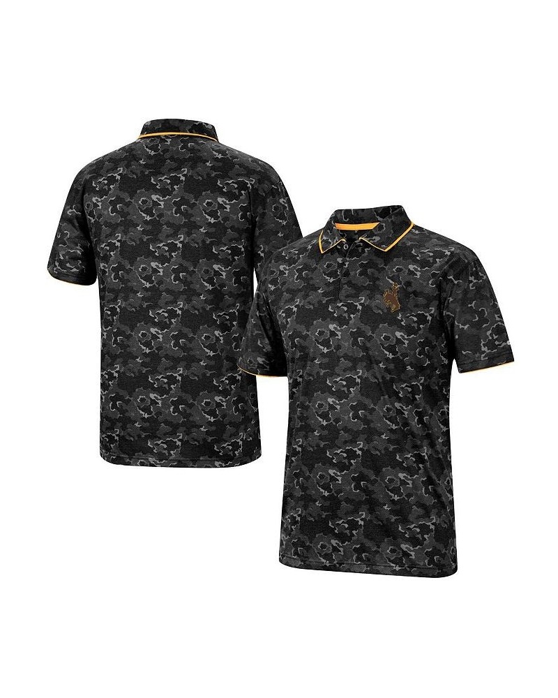 Men's Black Wyoming Cowboys Speedman Polo Shirt $27.50 Polo Shirts