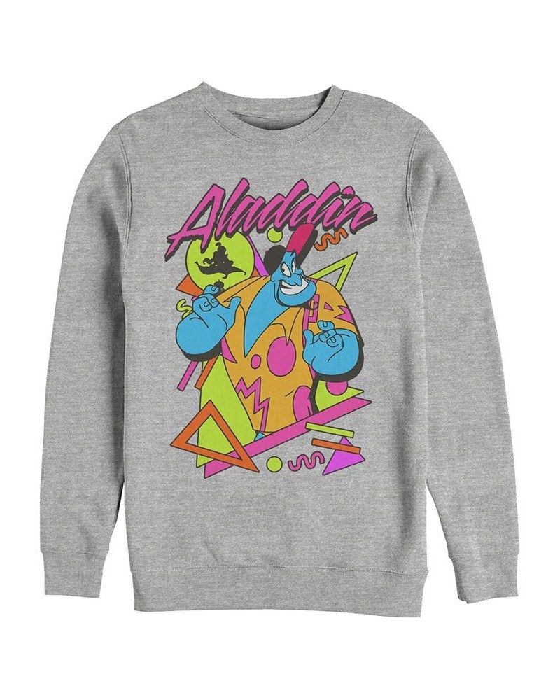 Disney Men's Aladdin Genie in a Shirt Retro Abstract, Crewneck Fleece Gray $29.69 Sweatshirt