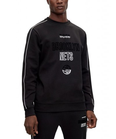 BOSS x NBA Men's Brooklyn Nets Regular-Fit Sweatshirt Black $43.07 Sweatshirt