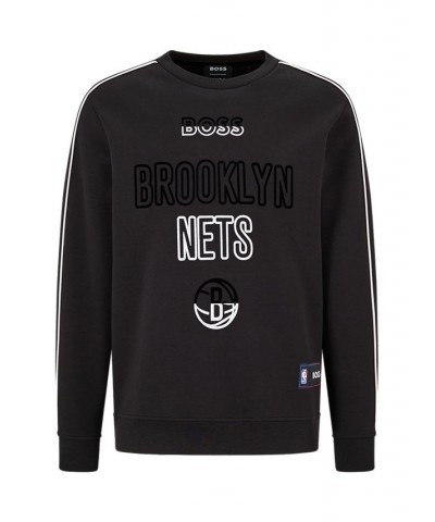 BOSS x NBA Men's Brooklyn Nets Regular-Fit Sweatshirt Black $43.07 Sweatshirt