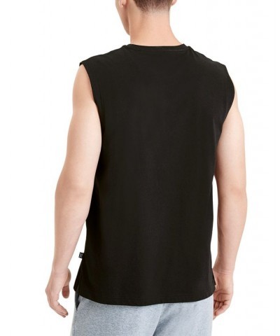 Men's Ess Logo Graphic Sleeveless T-Shirt Green $18.20 T-Shirts