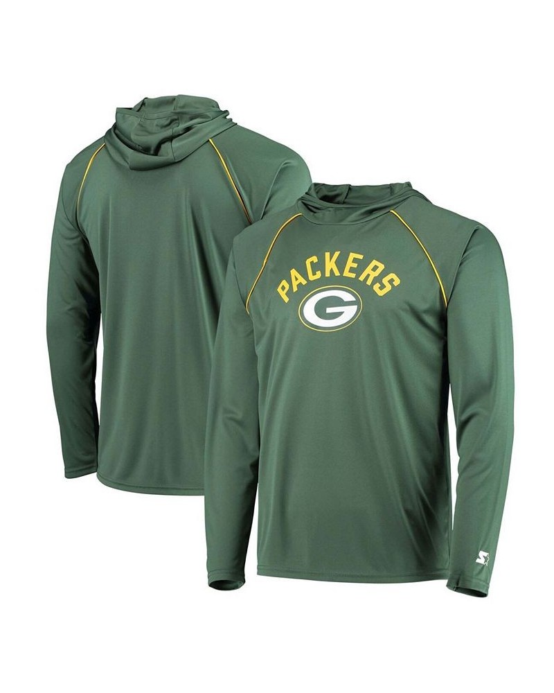 Men's Green Green Bay Packers Raglan Long Sleeve Hoodie T-shirt $26.00 T-Shirts