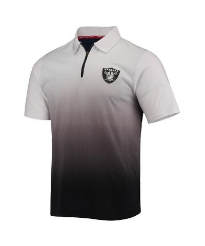 Men's White, Black Las Vegas Raiders Rory Quarter-Zip Polo Shirt $30.10 Polo Shirts