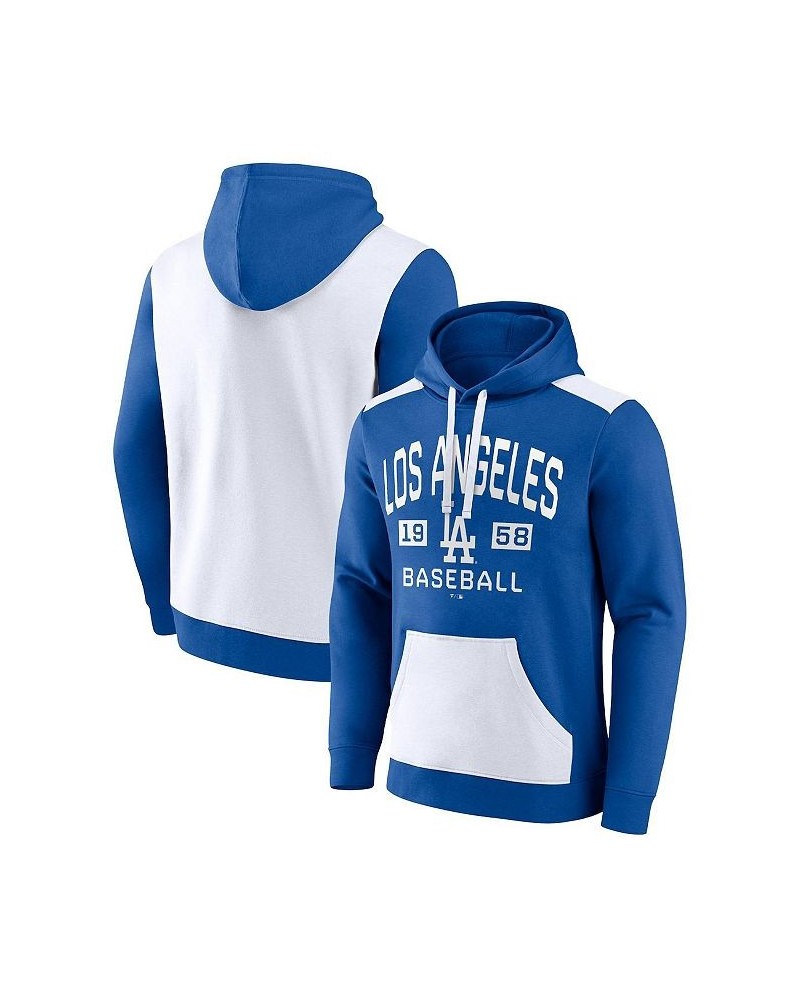 Men's Branded Royal, White Los Angeles Dodgers Chip In Team Pullover Hoodie $40.49 Sweatshirt