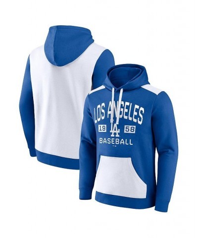 Men's Branded Royal, White Los Angeles Dodgers Chip In Team Pullover Hoodie $40.49 Sweatshirt