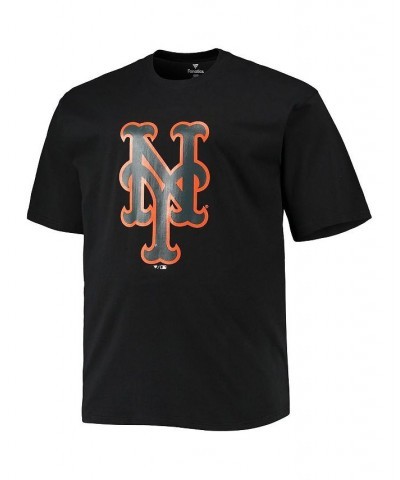 Men's Branded Francisco Lindor Black New York Mets Big and Tall Logo T-shirt $29.49 T-Shirts