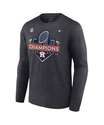 Men's Branded Heather Charcoal Houston Astros 2022 World Series Champions Locker Room Long Sleeve T-shirt $24.20 T-Shirts