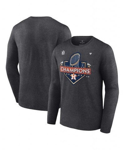 Men's Branded Heather Charcoal Houston Astros 2022 World Series Champions Locker Room Long Sleeve T-shirt $24.20 T-Shirts