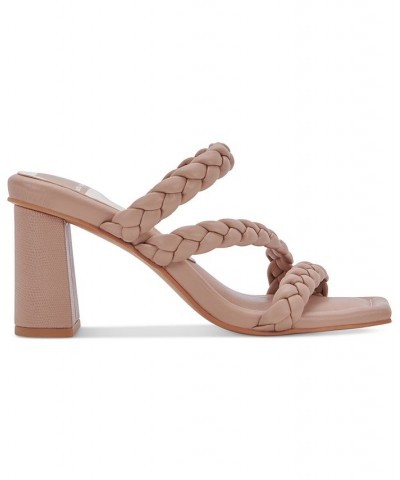 Women's Pang Asymmetrical Banded Sandals Brown $44.55 Shoes