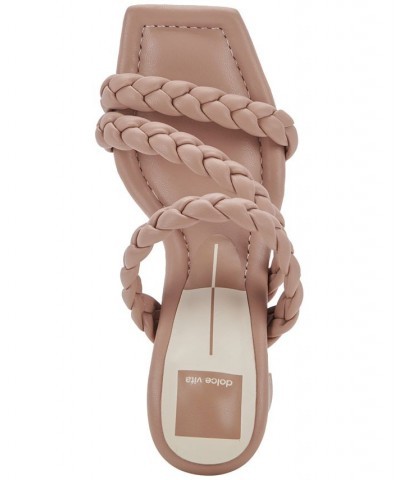 Women's Pang Asymmetrical Banded Sandals Brown $44.55 Shoes