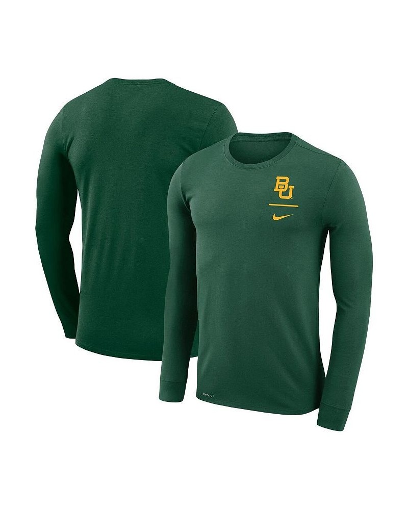 Men's Green Baylor Bears Logo Stack Legend Performance Long Sleeve T-shirt $23.65 T-Shirts