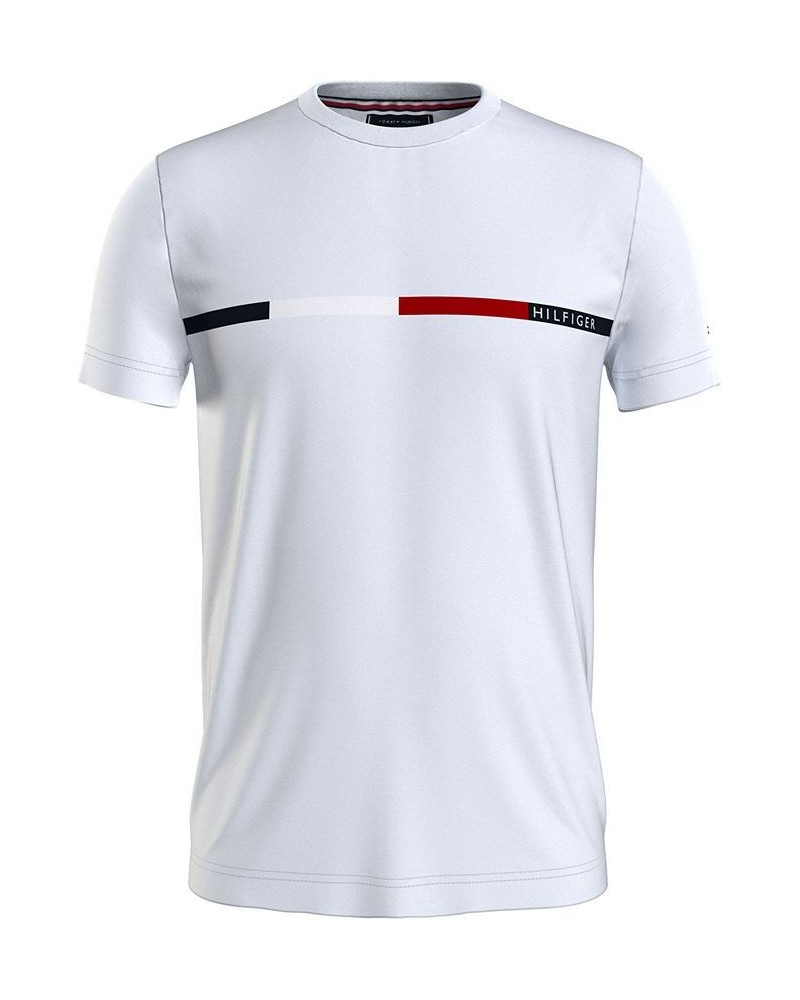 Men's Slim-Fit Chest Bar Logo Graphic T-Shirt White $18.45 T-Shirts