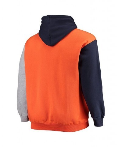 Men's Navy, Orange Denver Broncos Big and Tall Pullover Hoodie $49.49 Sweatshirt