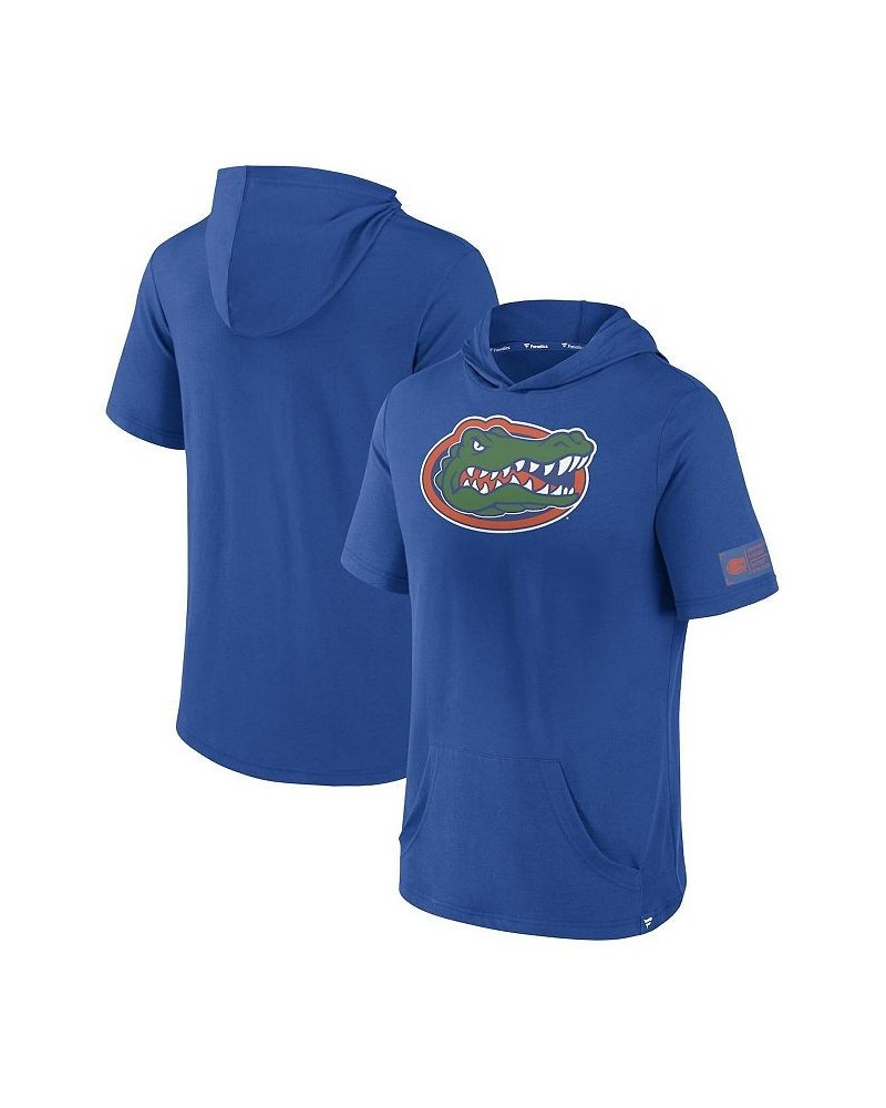 Men's Branded Royal Florida Gators Approach Run Pullover Short Sleeve Hoodie $18.80 Sweatshirt