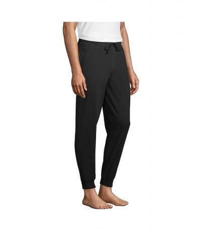 Men's Knit Jersey Sleep Jogger Black $26.98 Pajama