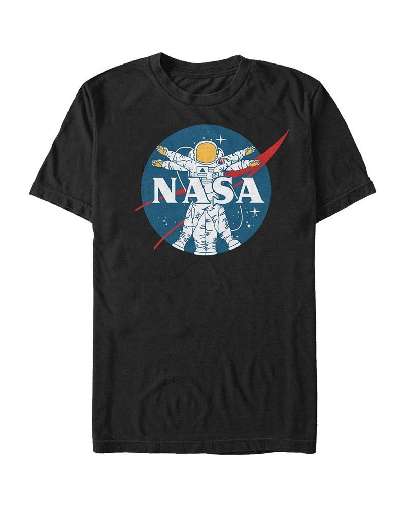 NASA Men's Vitruvian Astronaut Short Sleeve T-Shirt Black $15.40 T-Shirts