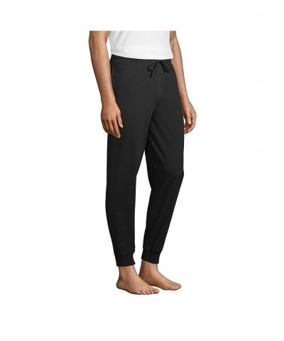 Men's Knit Jersey Sleep Jogger Black $26.98 Pajama