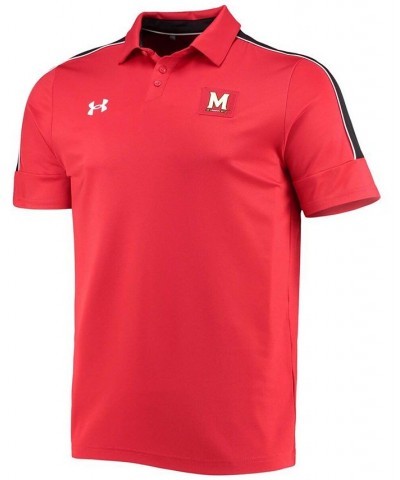 Men's Red Maryland Terrapins Sideline Recruit Performance Polo Shirt $36.80 Polo Shirts