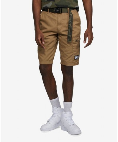 Men's Zippity Do Dah Cargo Shorts with Removable Belt, 2 Piece Set Tan/Beige $27.88 Shorts