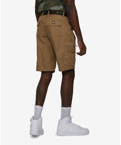 Men's Zippity Do Dah Cargo Shorts with Removable Belt, 2 Piece Set Tan/Beige $27.88 Shorts