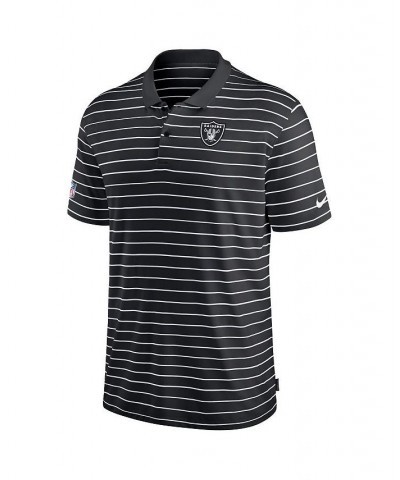 Men's Black Las Vegas Raiders Sideline Lock Up Victory Performance Polo Shirt $24.80 Polo Shirts