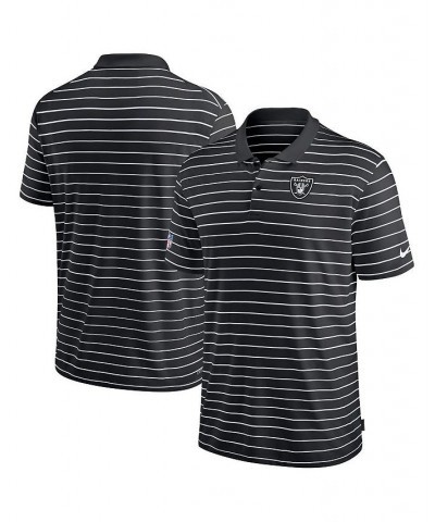 Men's Black Las Vegas Raiders Sideline Lock Up Victory Performance Polo Shirt $24.80 Polo Shirts