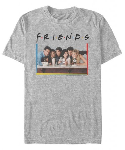 Men's Friends Friends Diner Short Sleeve T-shirt Gray $15.75 T-Shirts