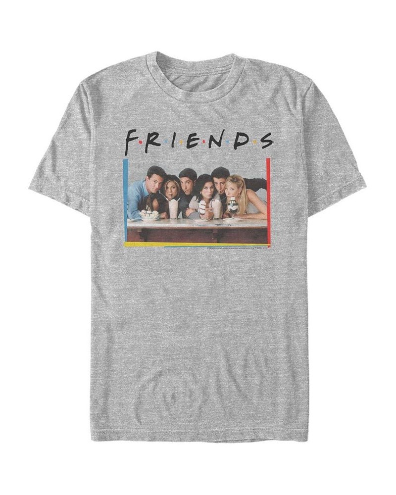 Men's Friends Friends Diner Short Sleeve T-shirt Gray $15.75 T-Shirts