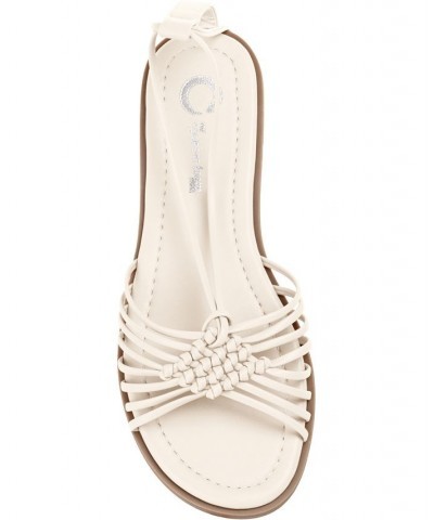 Women's Jess Tie-Up Sandals Ivory/Cream $36.80 Shoes