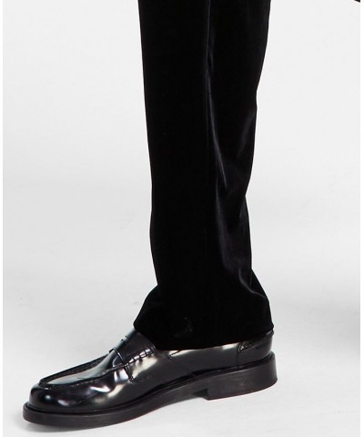 Men's Owen Slim-Fit Velvet Suit Pants Black $19.69 Pants