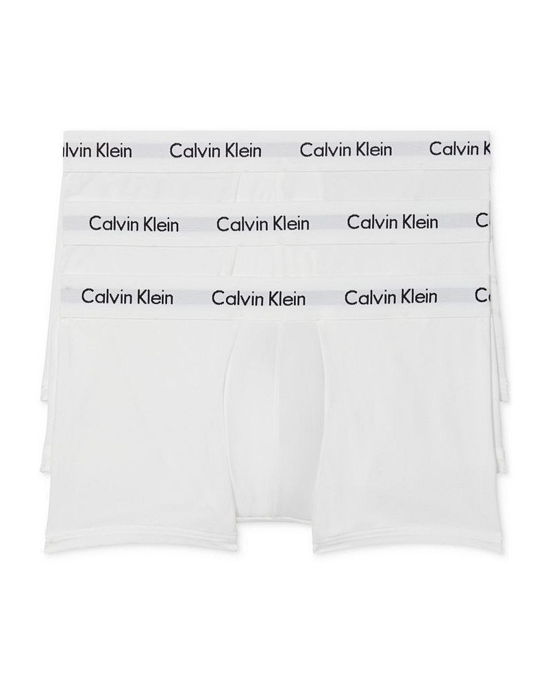 Men's 3-Pack Cotton Stretch Low-Rise Trunks White $15.40 Underwear