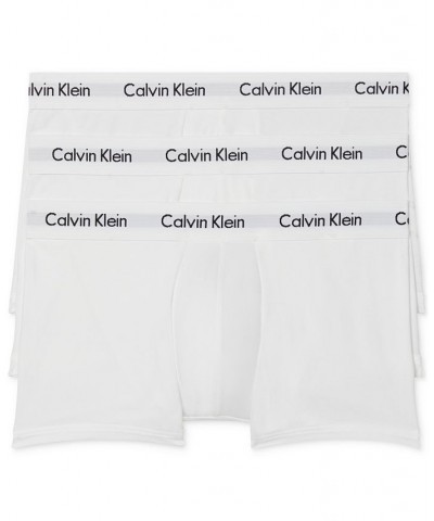 Men's 3-Pack Cotton Stretch Low-Rise Trunks White $15.40 Underwear