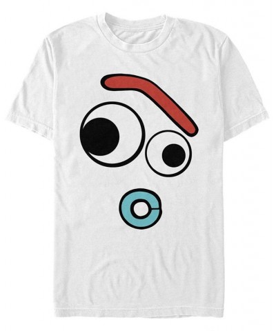 Men's Curious Forky Short Sleeve Crew T-shirt White $15.05 T-Shirts