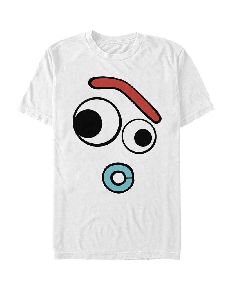 Men's Curious Forky Short Sleeve Crew T-shirt White $15.05 T-Shirts